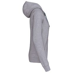 Sudadera capucha contrastada mujer
