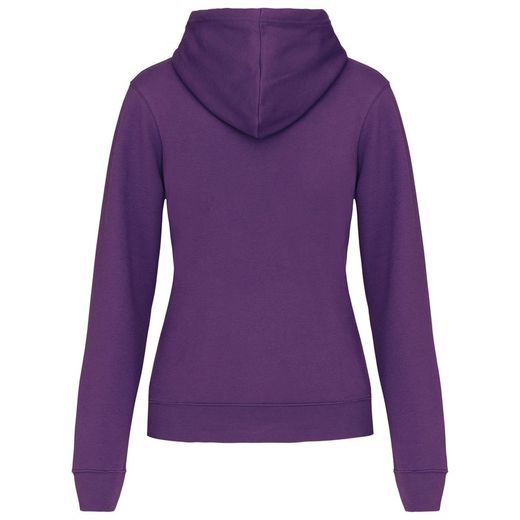 Sudadera capucha contrastada mujer