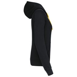 Sudadera capucha contrastada mujer