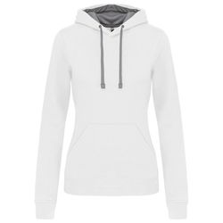 Sudadera capucha contrastada mujer