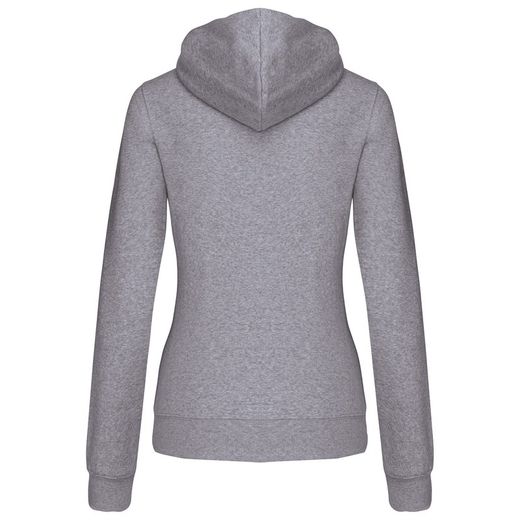 Sudadera capucha contrastada mujer