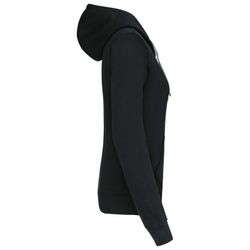 Sudadera capucha contrastada mujer