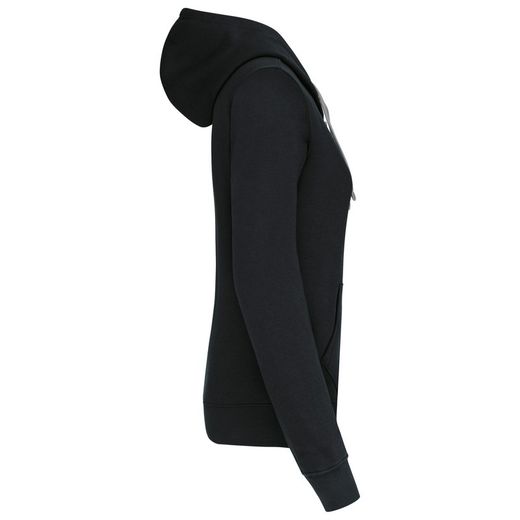 Sudadera capucha contrastada mujer