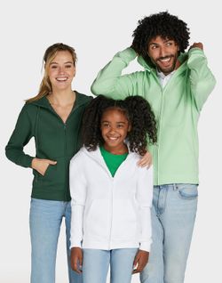 Sudadera capucha cremallera entera hombre