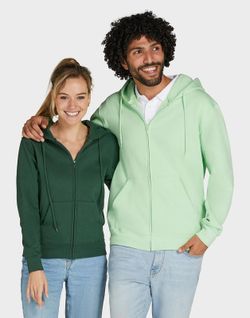 Sudadera capucha cremallera entera hombre