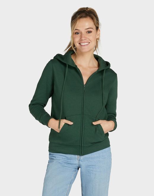 Damen Kapuzenpullover mit durchgehendem Reißverschluss