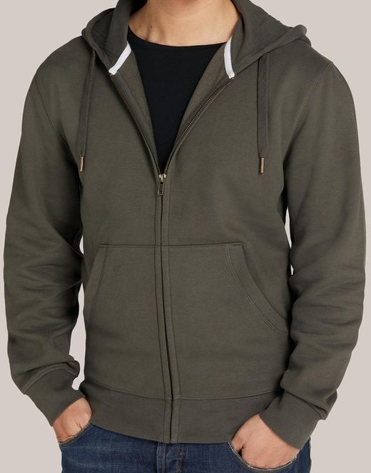 Sudadera capucha cremallera sin etiquetas Unisex