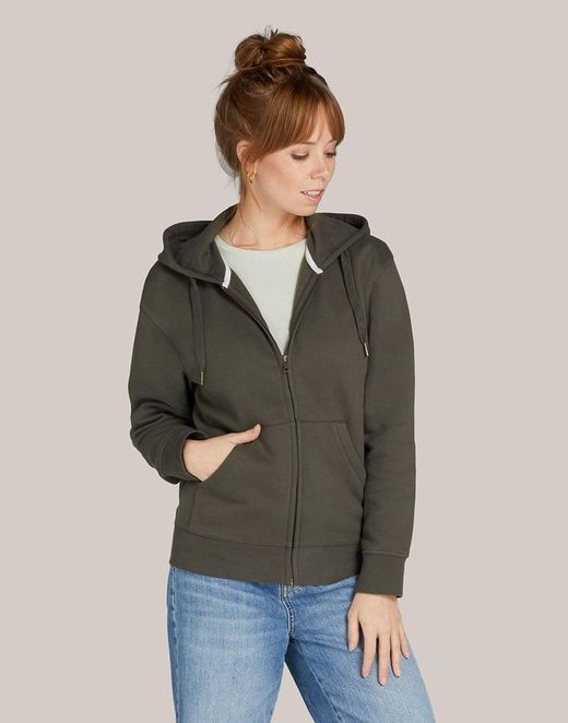 Sudadera capucha cremallera sin etiquetas Unisex