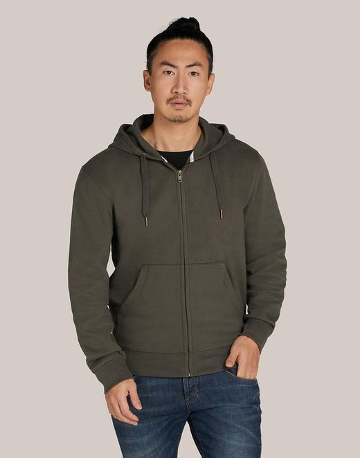 Sudadera capucha cremallera sin etiquetas Unisex