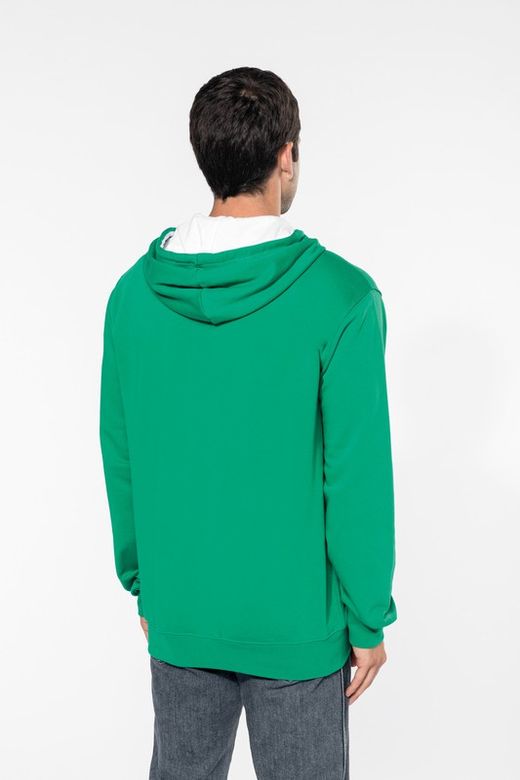 Contrast Zip Hoodie