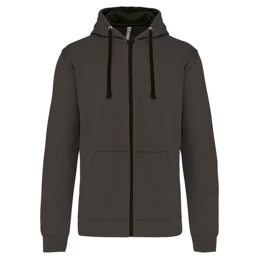 Contrast Zip Hoodie