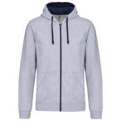 Contrast Zip Hoodie