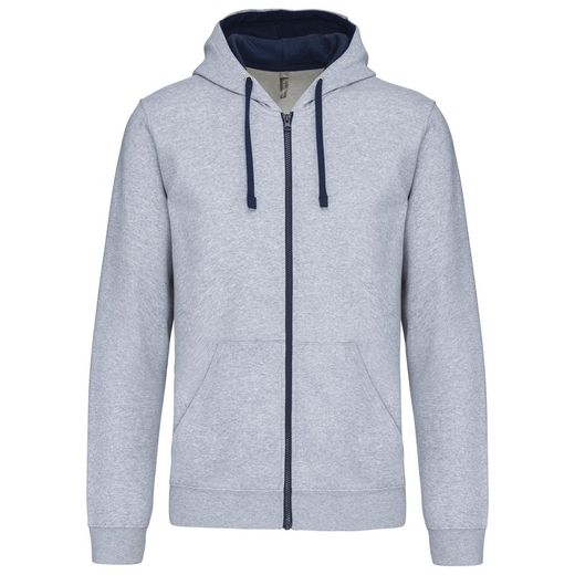 Contrast Zip Hoodie
