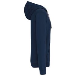 Contrast Zip Hoodie