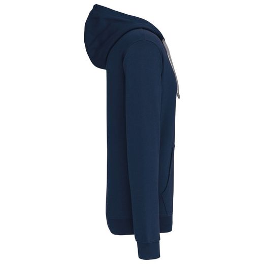 Contrast Zip Hoodie