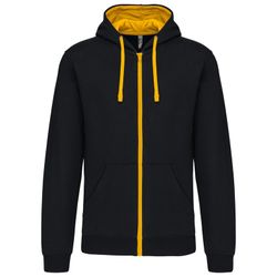 Contrast Zip Hoodie