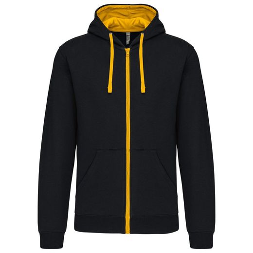 Contrast Zip Hoodie
