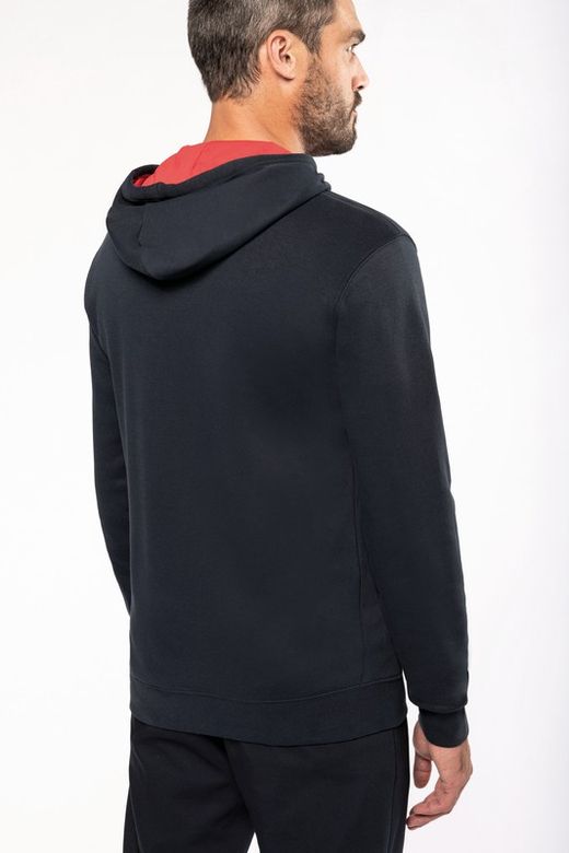 Contrast Zip Hoodie
