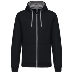 Contrast Zip Hoodie