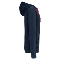 Contrast Zip Hoodie