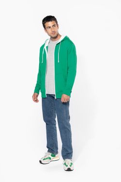 Contrast Zip Hoodie