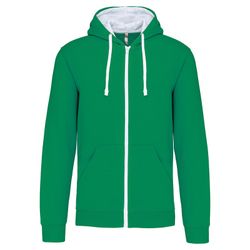 Contrast Zip Hoodie