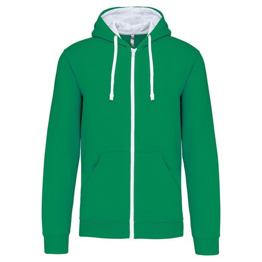 Contrast Zip Hoodie