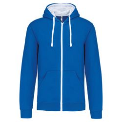 Contrast Zip Hoodie