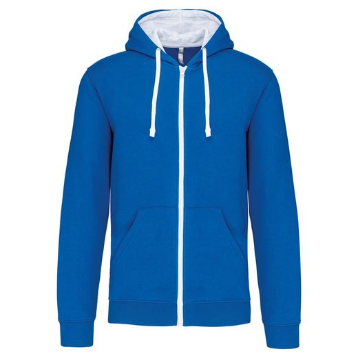 Contrast Zip Hoodie
