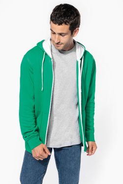 Contrast Zip Hoodie
