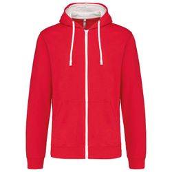 Contrast Zip Hoodie