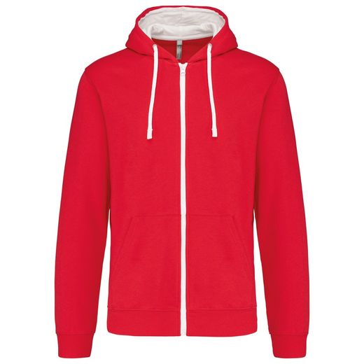 Contrast Zip Hoodie