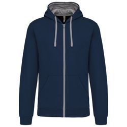 Contrast Zip Hoodie