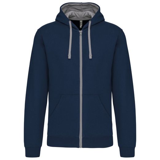 Contrast Zip Hoodie