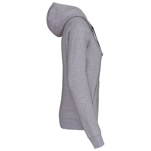Damen Contrast Zip Hoodie