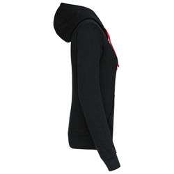 Damen Contrast Zip Hoodie