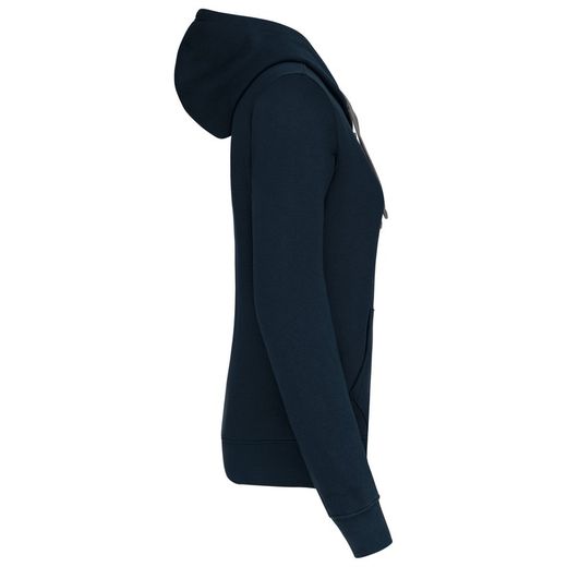 Damen Contrast Zip Hoodie