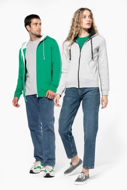 Damen Contrast Zip Hoodie