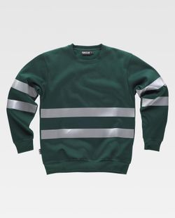 Sudadera clásica de cuello redondo Verde Oscuro