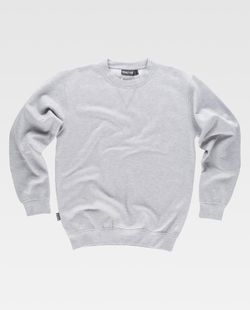 Sudadera clásica de cuello redondo Gris Jaspeado