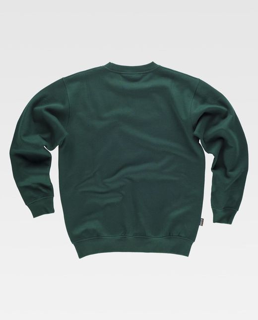 Sudadera clásica de cuello redondo Verde Oscuro
