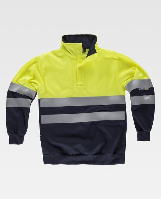Sudadera combinada Alta Visibilidad Marino Amarillo A.V.