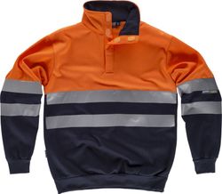 Sudadera combinada Alta Visibilidad Marino Naranja A.V.