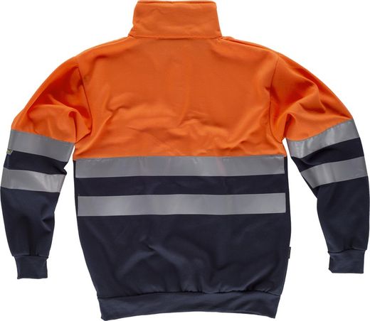 Kombination Hochsichtbares Sweatshirt Navy Orange AV