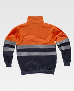 Kombination Hochsichtbares Sweatshirt Navy Orange AV