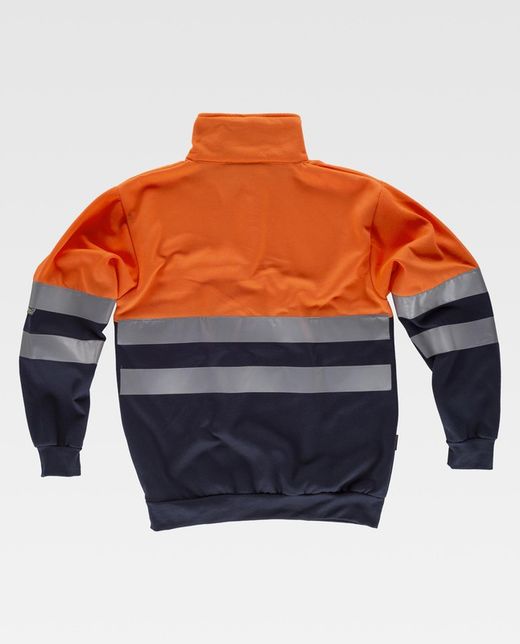 Kombination Hochsichtbares Sweatshirt Navy Orange AV