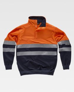 Kombination Hochsichtbares Sweatshirt Navy Orange AV