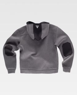 Sudadera combinada con capucha Color Gris+Negro