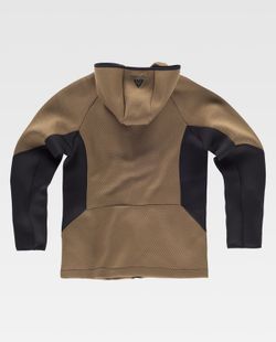 Sudadera combinada con capucha y manga ranglan Beige / Negro