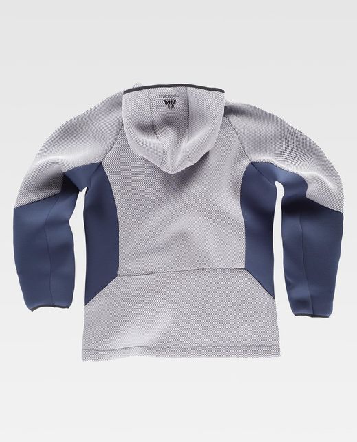 Sudadera combinada con capucha y manga ranglan Gris / Marino